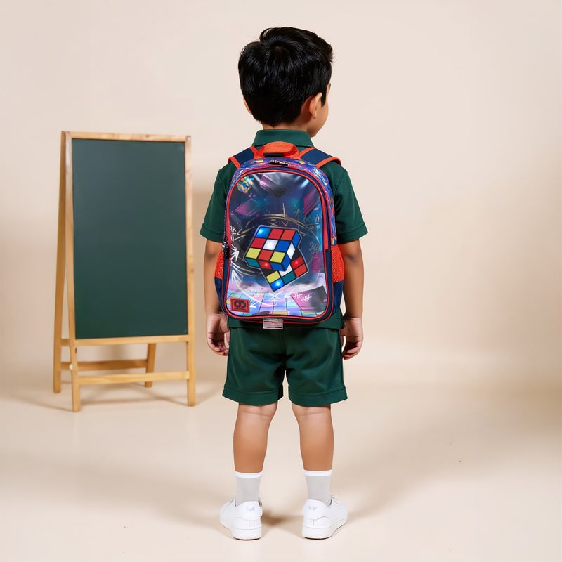sami_studio 17 Inch Backpack-Cube-Collection-2 Cmprt With Zip- (Polyester ) Multicolor \ 33X13.5X44.5 - Image 3